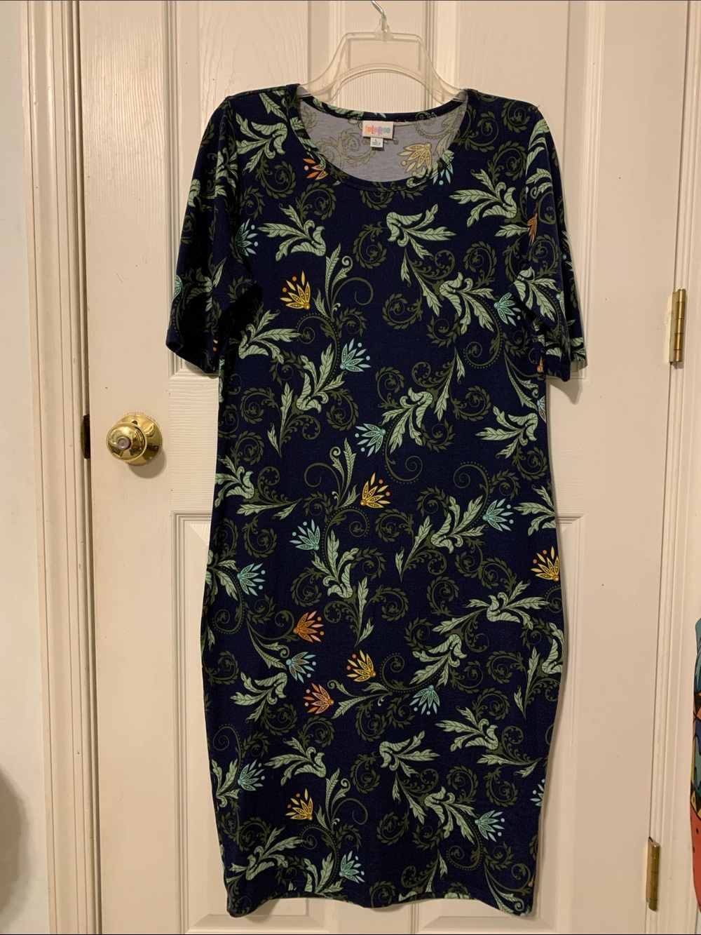 LuLaRoe LLR Navy Floral Julia Midi Dress